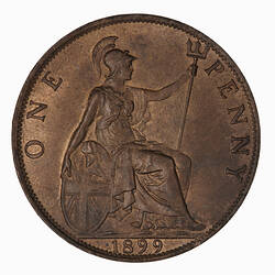 Coin - Penny, Queen Victoria, Great Britain, 1899 (Reverse)
