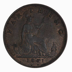 Coin - Farthing, Queen Victoria, Great Britain, 1881