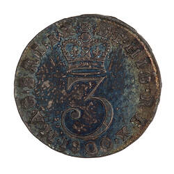 Coin - Threepence, George III, Great Britain, 1800 (Reverse)