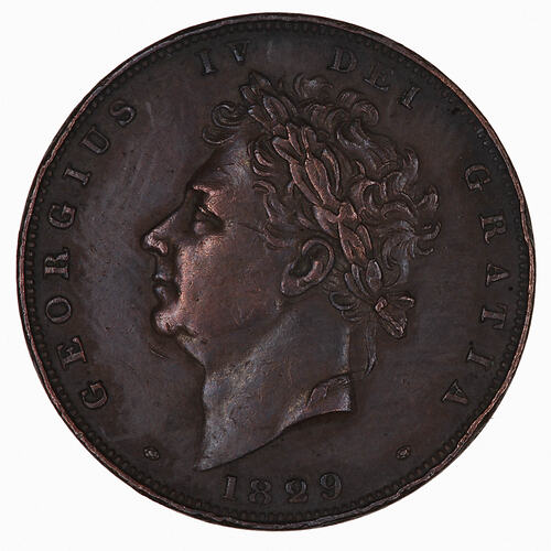 Coin - 1 Shilling, George IV, Great Britain, 1824 (Obverse)