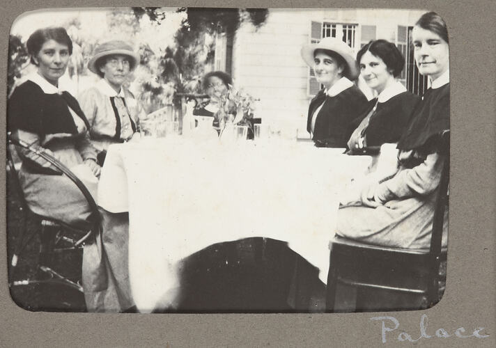 Digital Image - World War I, Six Women Seated at Table, Egypt, 1915-1917