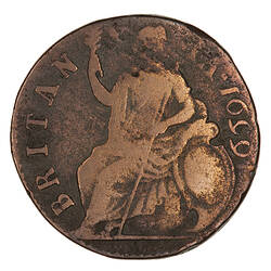 Coin - Halfpenny, William III, England, Great Britain, 1699 (Reverse)