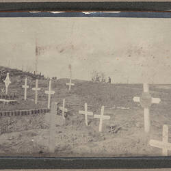Photograph - 'Australian Graves at Pozieres', France, Sergeant John Lord Album, World War I, 1916