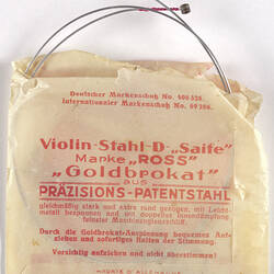 Violin String & Envelope - Goldbrokat, Germany, circa 1950s