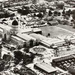 Photograph - Aerial View of the Exhibition Building from South East, Melbourne, 1963