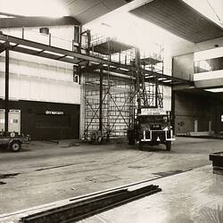 Photograph - Construction of Aerial Link to Convention Centre, Exhibition Building, Melbourne, 1977