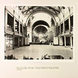 Photograph - Reception Preparation in the Great Hall during the Royal Visit of Princess Alexandra, Exhibition Building, Melbourne, 17 Sep 1959