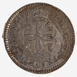 Coin - Groat, Charles II, Great Britain, 1677 (Reverse)