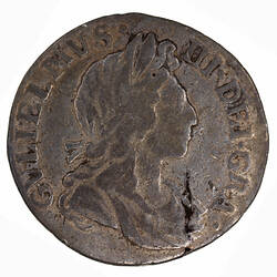 Coin - Twopence, William III, England, Great Britain, 1698 (Obverse)