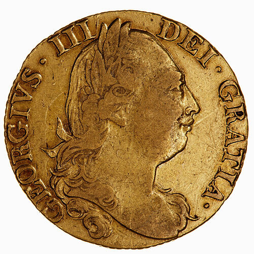 Coin - 1 Guinea, George III, Great Britain, 1777 (Obverse)