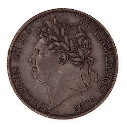 Coin - Shilling, George IV, Great Britain, 1824 (Obverse)