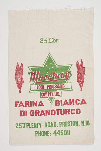 Bag - Mocopan Food Processing Co, Flour, 25 lbs, 1950s-1970s