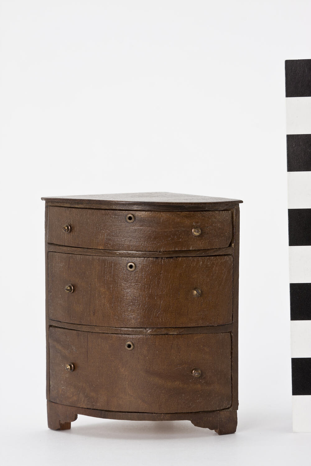 Corner Chest of Drawers Oak Bedroom, Dolls' House, 'Pendle Hall', 1940s