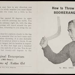 Bill Onus, 'How to Throw a Boomerang', 1950s