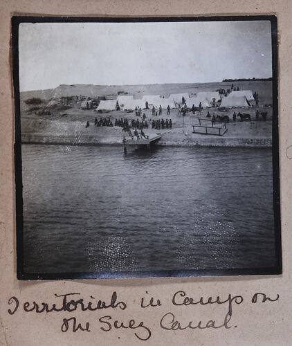 'Territorials Camp', Suez Canal, Captain Edward Albert McKenna, World War I, 1914-1915