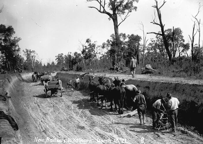 Glass Negative 'New Railway to Yallourn', State Electricity