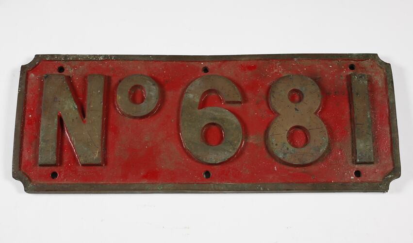 Locomotive Number Plate - 'No 681'