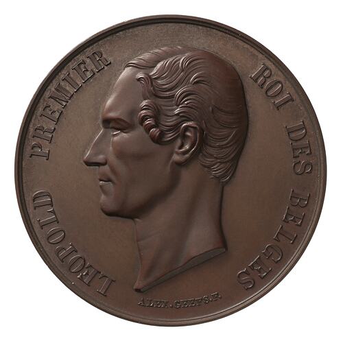 Medal - 25th Anniversary of Railways in Belgium, Belgium, 1859
