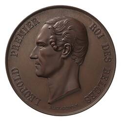 Medal - 25th Anniversary of Railways in Belgium, Belgium, 1859