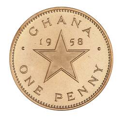 Proof Coin - 1 Penny, Ghana, 1958