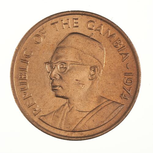 Coin - 1 Butut, Gambia, 1974