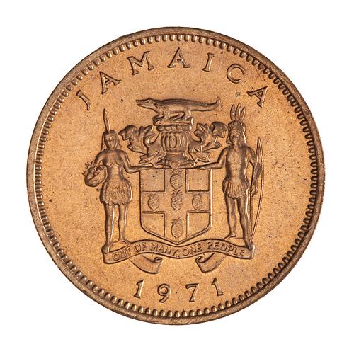 Coin - 1 Cent, Jamaica, 1971