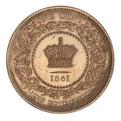 Proof Coin - 1 Cent, New Brunswick, Canada, 1861