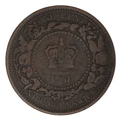 Coin - 1 Cent, New Brunswick, Canada, 1861