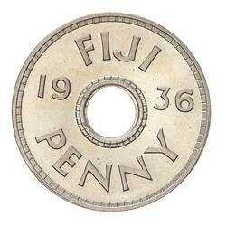 Proof Coin - 1 Penny, Fiji, 1936