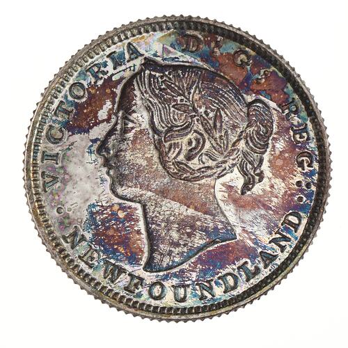 Proof Coin - 5 Cents, Newfoundland, 1880