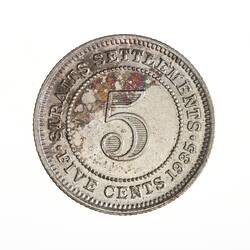 Coin - 5 Cents, Straits Settlements, 1935