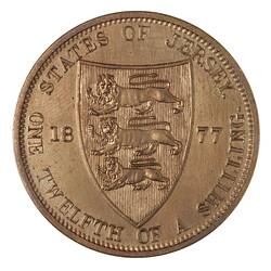 Proof Coin - 1/12 Shilling, Jersey, Channel Islands, 1877