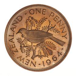 Proof Coin - 1 Penny, New Zealand, 1964