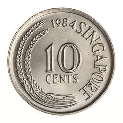 Coin - 10 Cents, Singapore, 1984