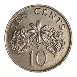 Coin - 10 Cents, Singapore, 1988