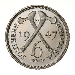 Proof Coin - 6 Pence, Southern Rhodesia, 1947