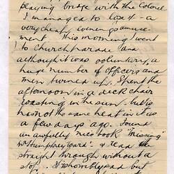 Letter - Dudley Townley to Freda Gwyn, En Route to Australia, 22 May 1919