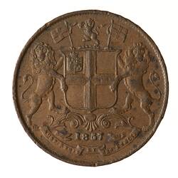 Coin - 1/4 Anna, East India Company, India, 1857