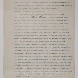 Copy of Memorandum of Agreement - H. V. McKay & Alexander Lawson, 22 Sep 1902