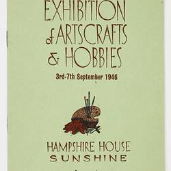 Catalogue - H.V McKay Massey Harris, Exhibition of Arts, Crafts & Hobbies, Sunshine, Victoria, Sep 1946