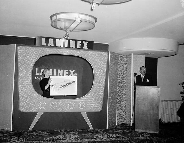 Laminex Pty Ltd, Promotional Presentation, Melbourne, Victoria, Oct 1955