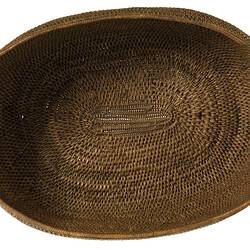 Inside of woven basket.