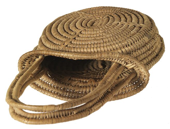 Basket made by bundle-coil technique.