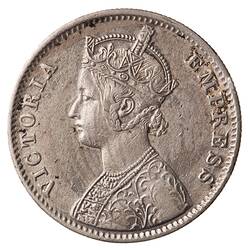 Coin - 1 Rupee, Alwar, India, 1891