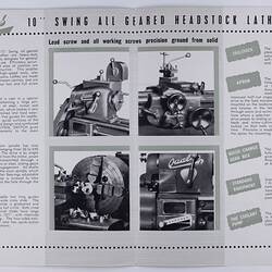 Trade Literature - Qualos Sales Pty Ltd, Lathes, 1950