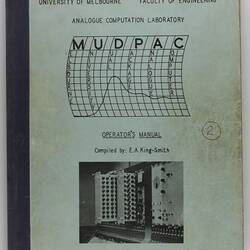 Operator's Manual - University of Melbourne, MUDPAC, Analogue Computer, Oct 1963