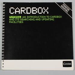 Tutorial Manual - Card box Indexing Program