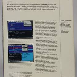 Software Package - Microsoft, 'QuickPascal', Version 1.0, 1989