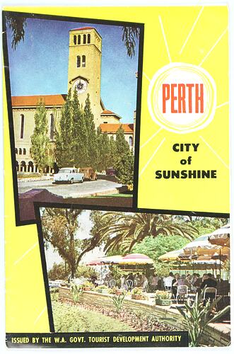 Map - 'Perth, City of Sunshine', Perth, Western Australia.
