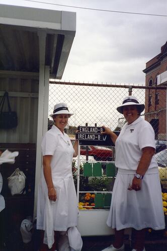Digital Photograph - Barbara Woods & Friend, Lalor Bowling Club, 1993